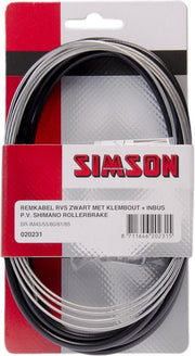 Simson Remkabel Shimano Rollerbrake RVS Zwart