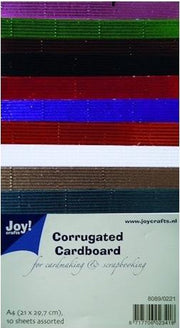 Joy! crafts - Ribbelkarton - Metallic: assorti - 8089/0221