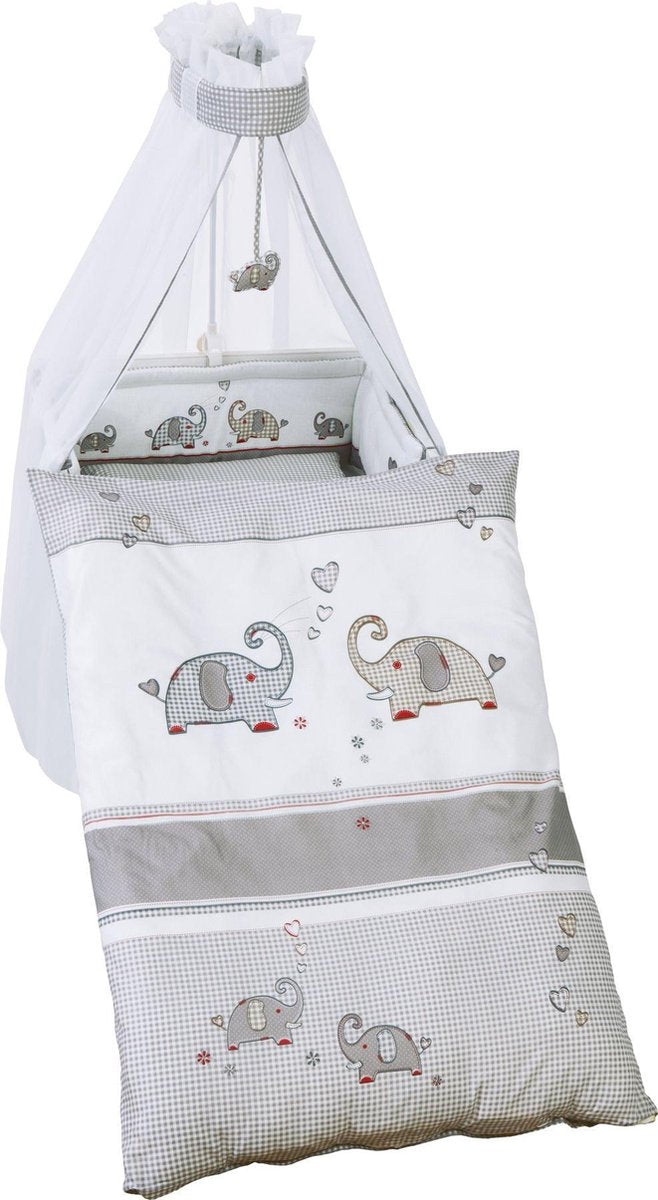 Roba Beddengoedset Jumbotwins 135 X 100 Cm Katoen Wit 4-delig