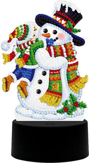 Diamond Painting "JobaStores®" 3D Illusie Lamp Kerst (Sneeuwman)