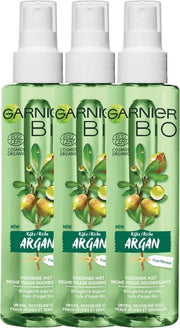 Garnier Skinactive Face Bio Hydraterende Mist met Voedende Argan - 3 x 150 ml - Voor de normale tot gemengde huid - Voordeelverpakking