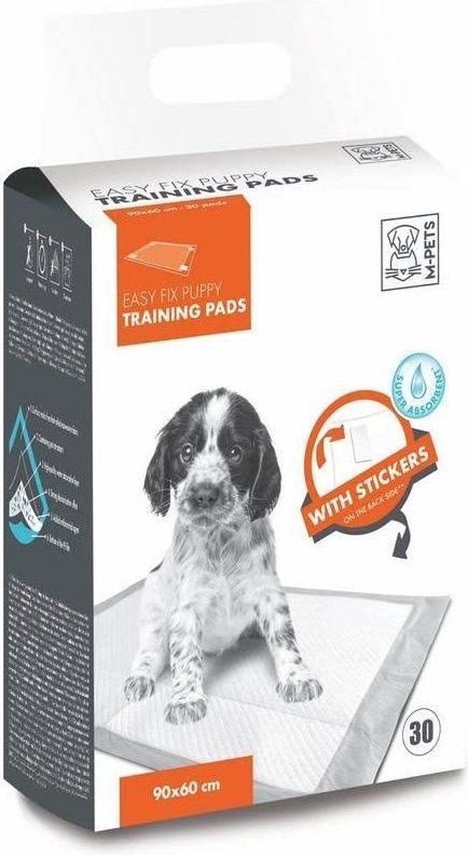 M-pets Trainingpads Easy Fix 45 X 60 Cm Textiel Wit 30 Stuks