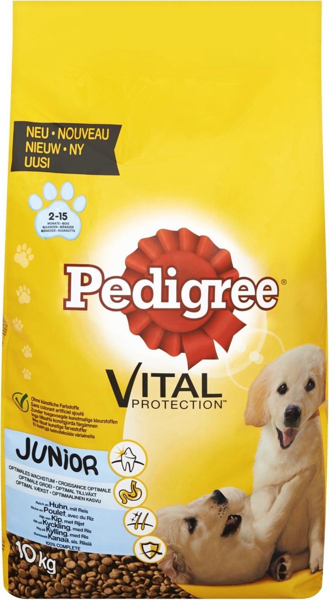 Pedigree Droog Junior Kip/Rijst - 10 KG