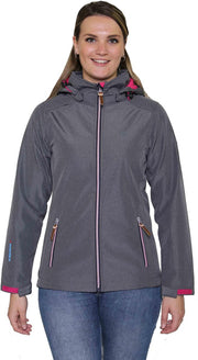 BJØRNSON Softshell Jas Zomer Dames Antraciet Grijs - Maat 46 - SILJE