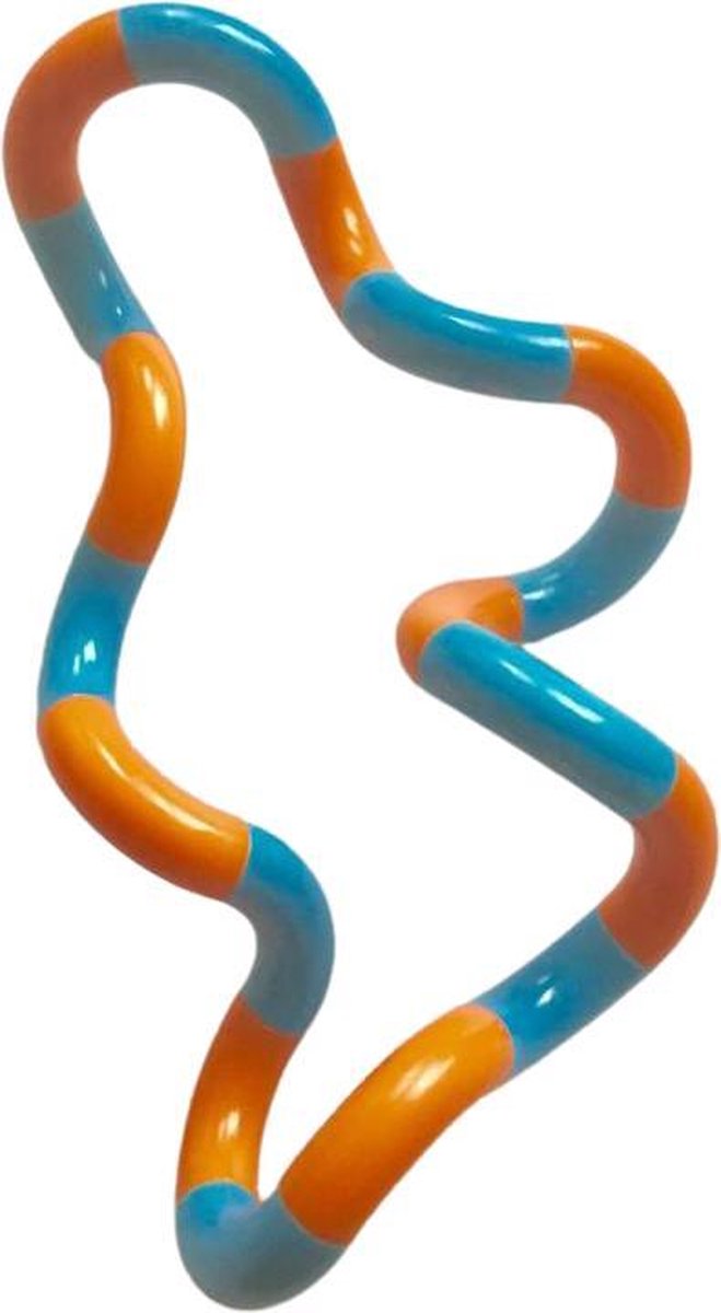 Hoogwaardige Tangl Fidget / Tangl Toy | Anti Stress Fidget | Bekend Van TikTok | Oranje-Blauw