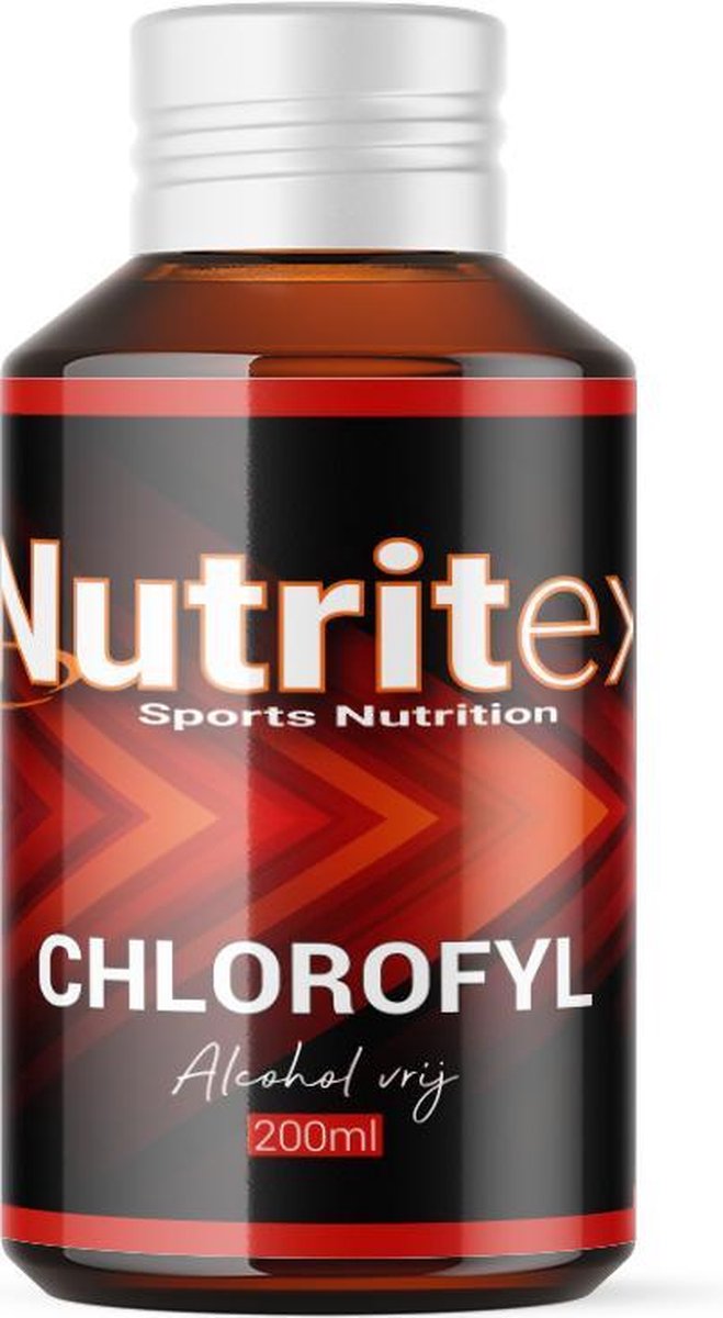 Nutritex© Premium Chlorofyl Druppels - 100% Natuurlijk & Hulpstofvrij - 200ml - Extra Sterk - Vloeibaar Chlorophyll - Chlorella - Superfood
