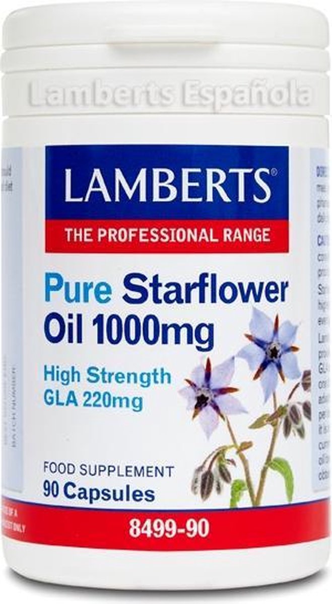 Lamberts Borageolie High-GLA - 1000 mg - 90 V Capsules