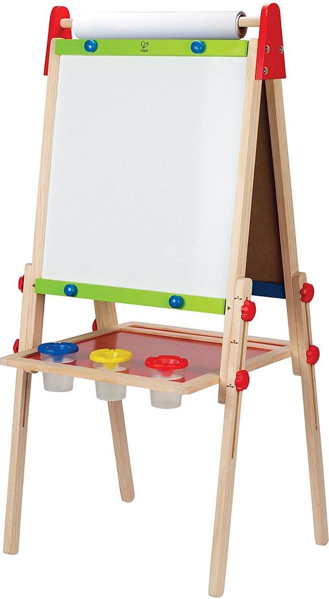 Hape Alles in 1 Tekenezel - Schoolbord - Krijtbord - Magnetischbord