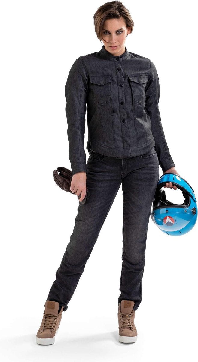 REV'IT! Logan Lady Black Motorcycle Shirt XS