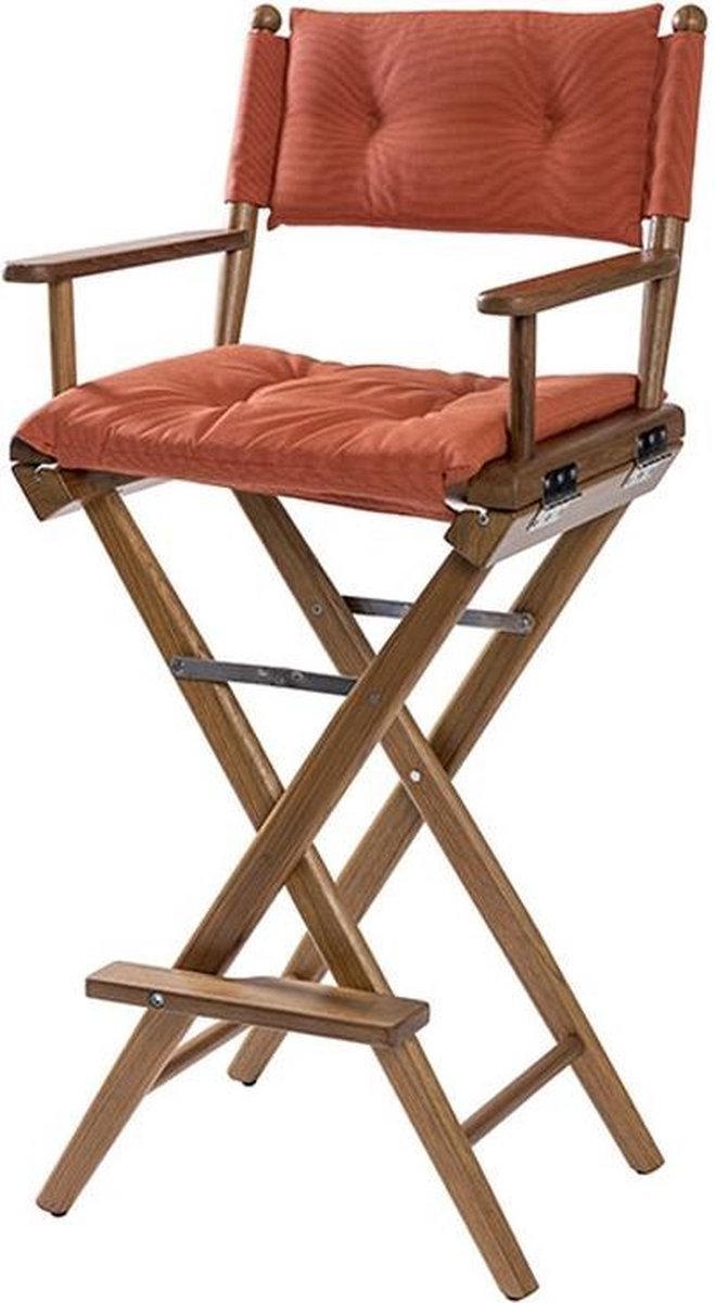 Stuurstoel Hoog Teak DeLuxe met Forza Oranje kussenset (Geolied)