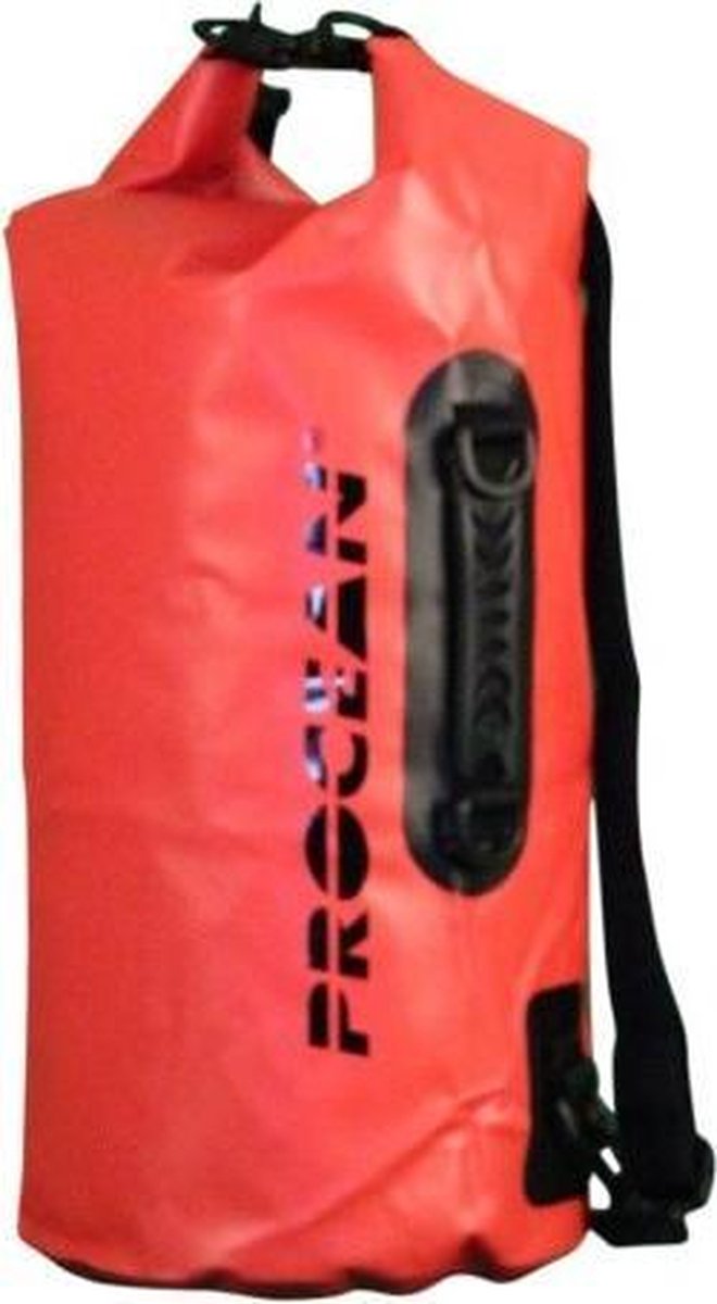 Droogtas 20 liter met handvat rood