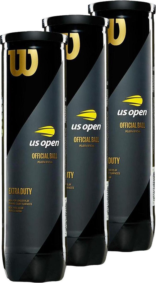 Wilson US Open Original - Tennisballen - 3x4 Stuks - Geel