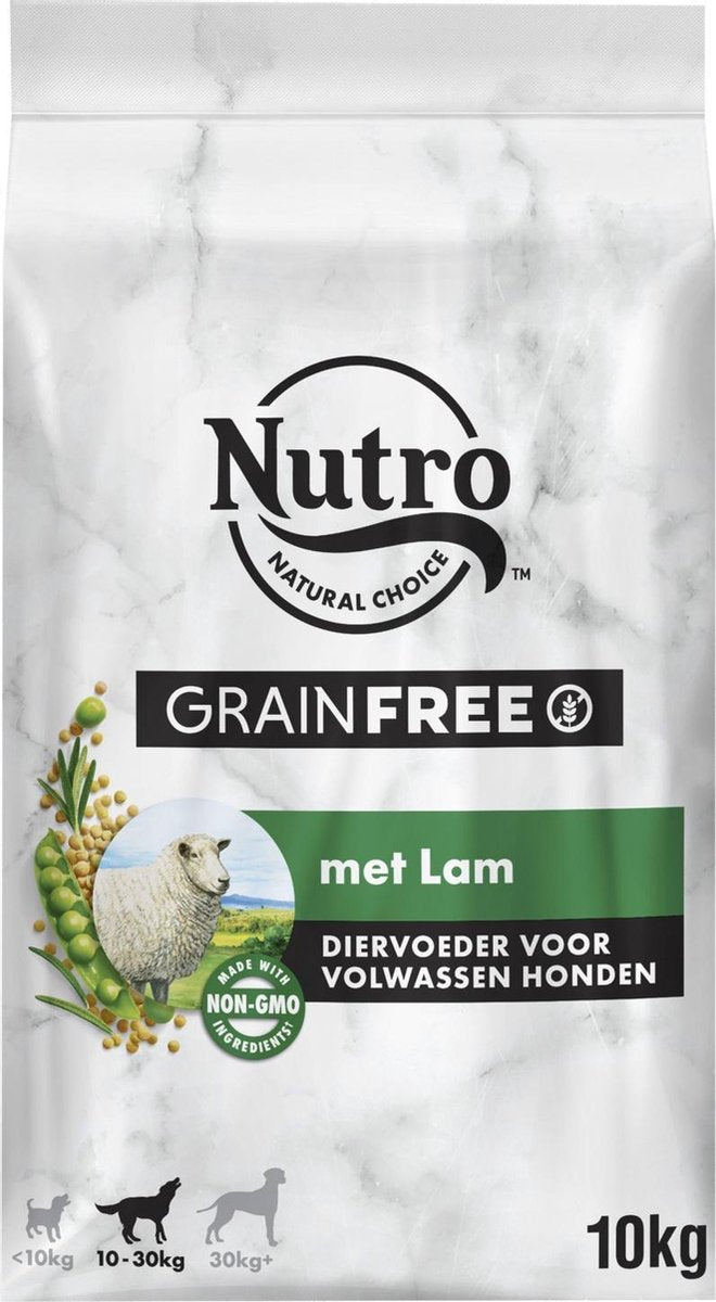 Nutro Hondenvoer Adult Medium Graanvrij Lam 10 kg