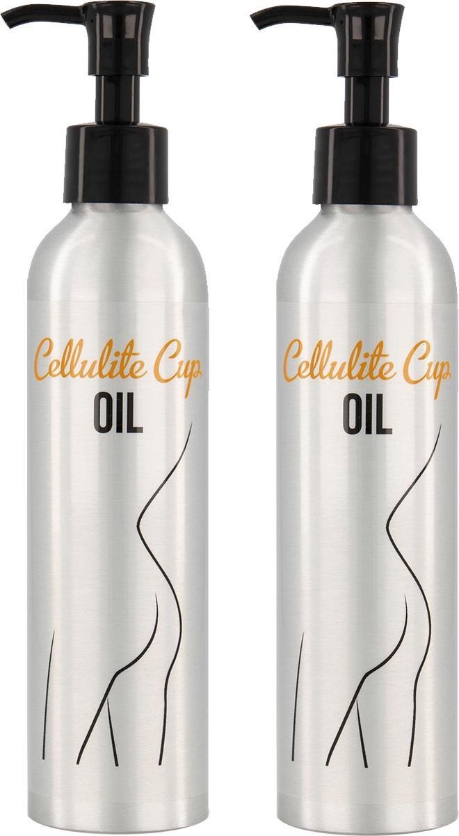 MKBM Cup Olie 2-Pack Cellulite Cup Olie van Fajah Lourens - Helpt cellulite te reduceren - Met Vitamine C + E     - 2 x 250 ml
