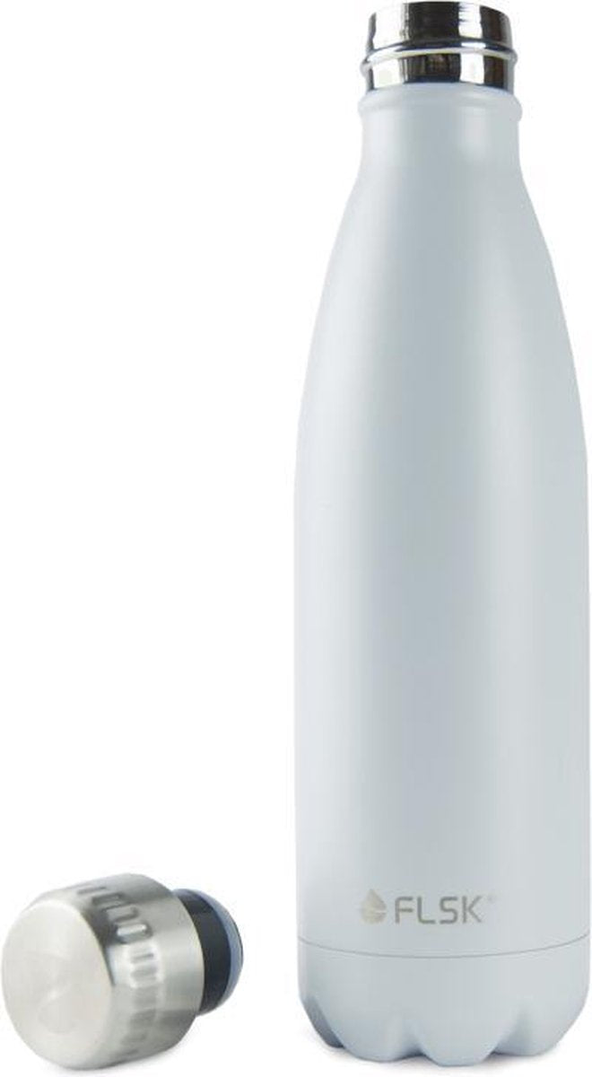 FLSK FL-500-CM-WHTE-001 500ml Roestvrijstaal Wit drinkfles