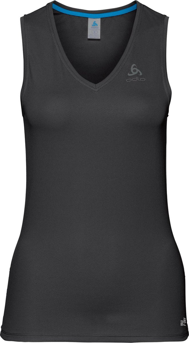 Odlo Active F-Dry LightSuw Top V-Neck Singlet Dames Sporttop Performance - Black - XL
