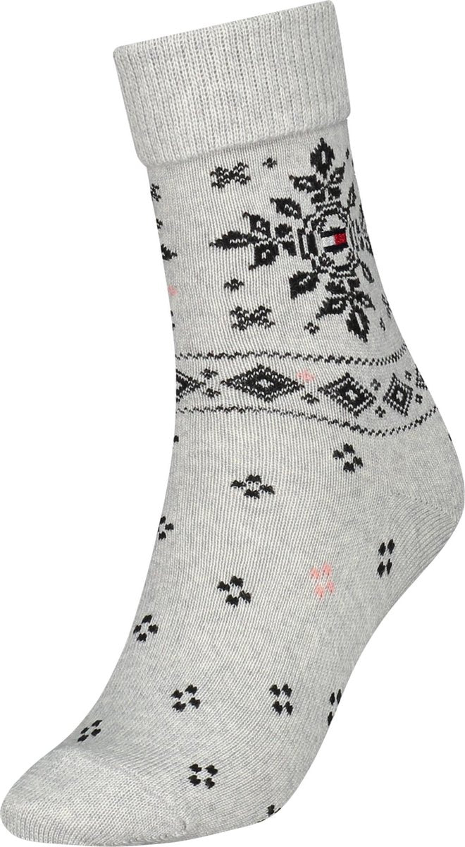 Tommy Hilfiger Boot Sock Folk Tommy 1P Dames Sokken - Maat 35/38