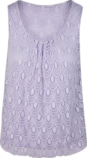 Cassis - Top in scheurtjesmesh - Violet