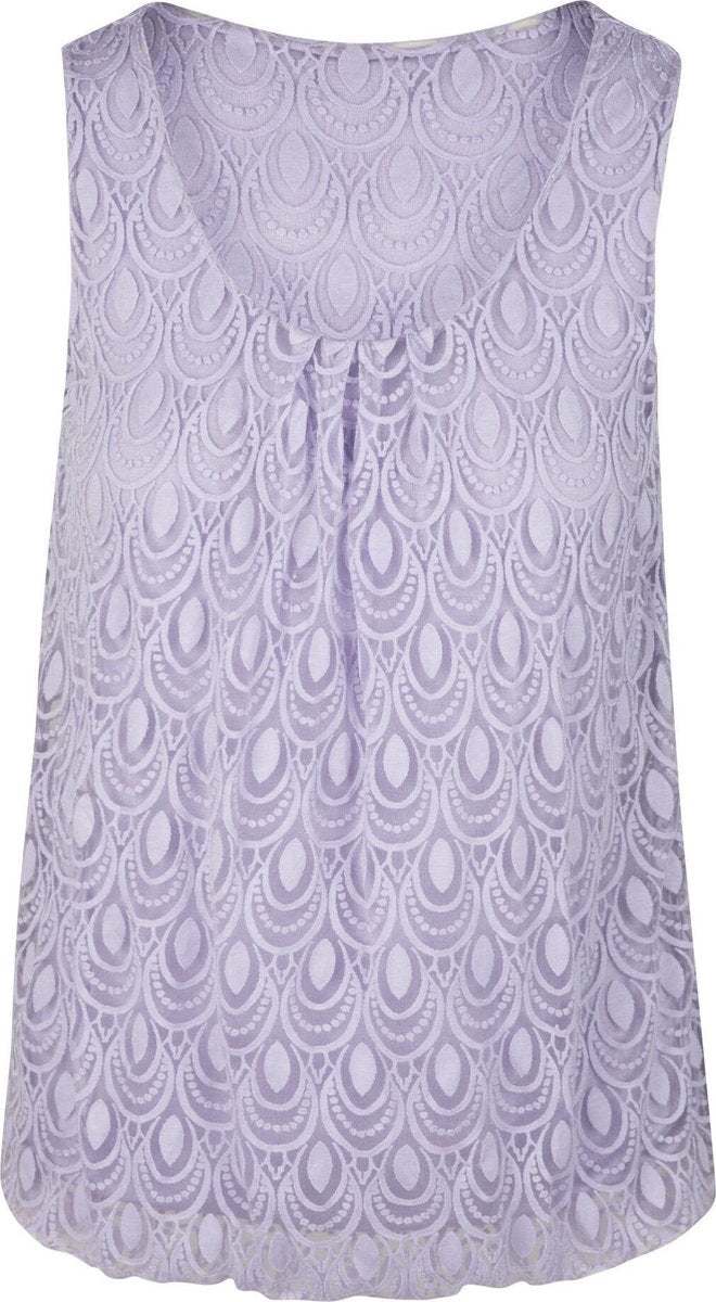 Cassis - Top in scheurtjesmesh - Violet