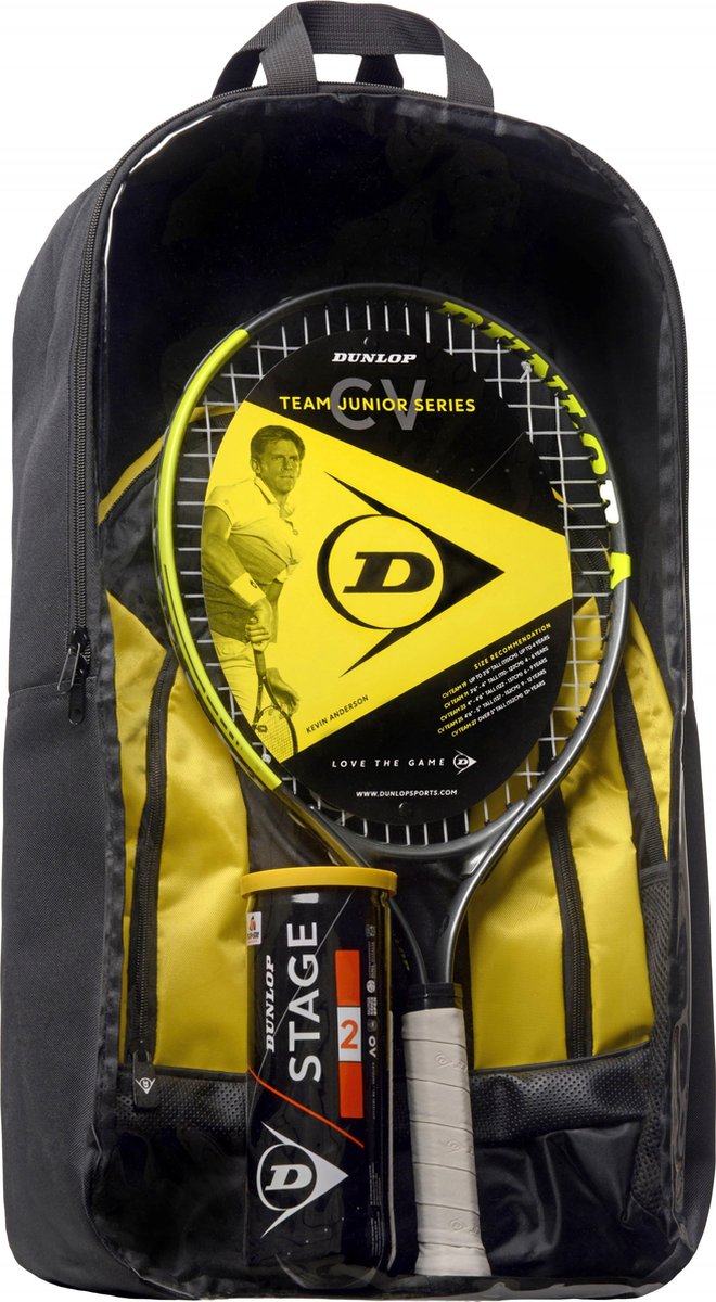 Dunlop CV Team Junior 21 tennisracket set voor kinderen - geel