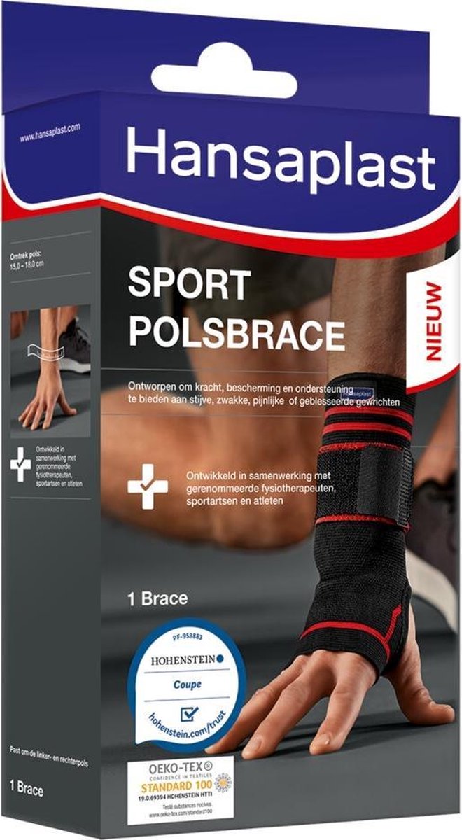 Hansaplast Sport Polsbrace - Unisex - Onesize - rechter- als linkerpols