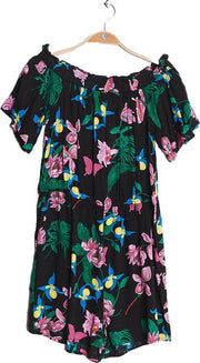 Dames Jumpsuit | playsuit | print |open schouders | Elastiek taille |L-XL | Marine