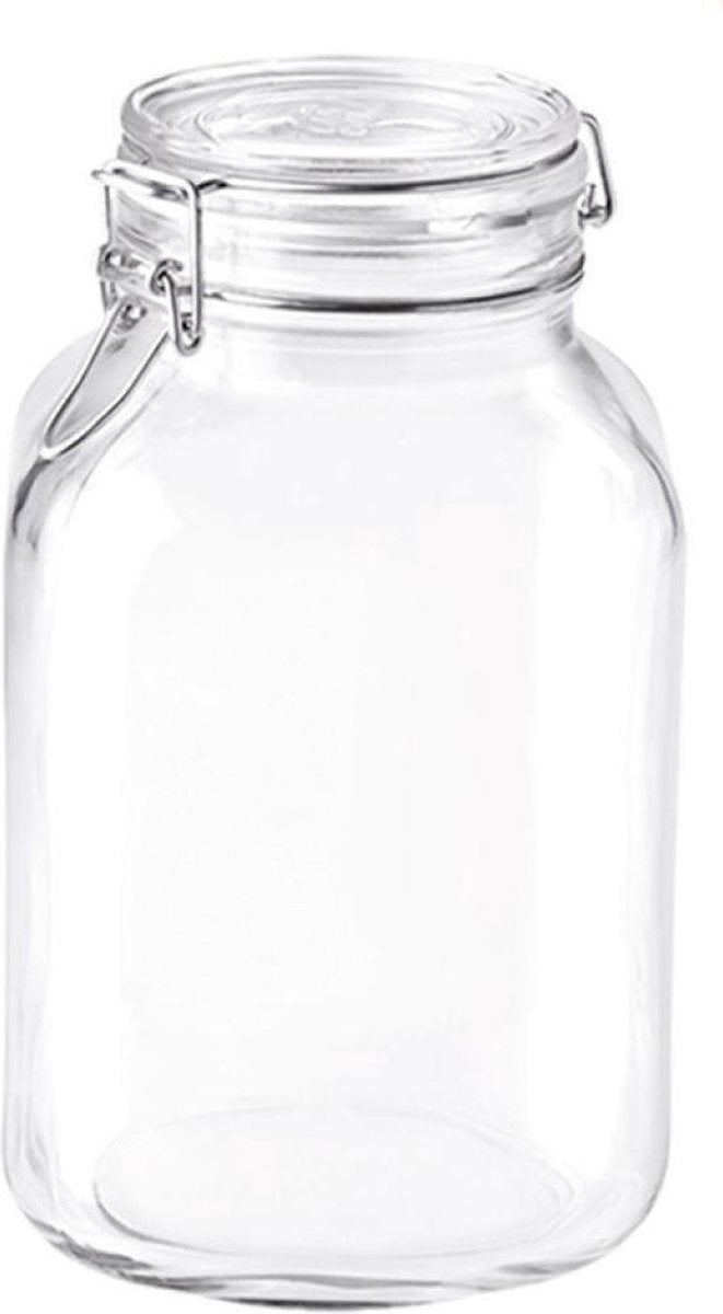 Glazen weckpot/inmaakpot met beugelsluiting 3000 ml - Bewaarpot/voorraadpot