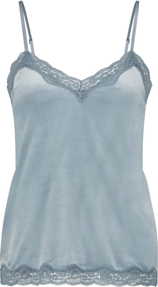Hunkemöller Dames Cami Velours Lace - maat XL