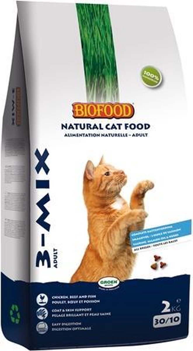 Biofood kattenvoeding kat 3-mix - 2 kg - 1 stuks