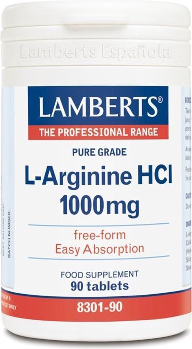 Lamberts L-Arginnie HCI 1000 mg - 90 tabletten