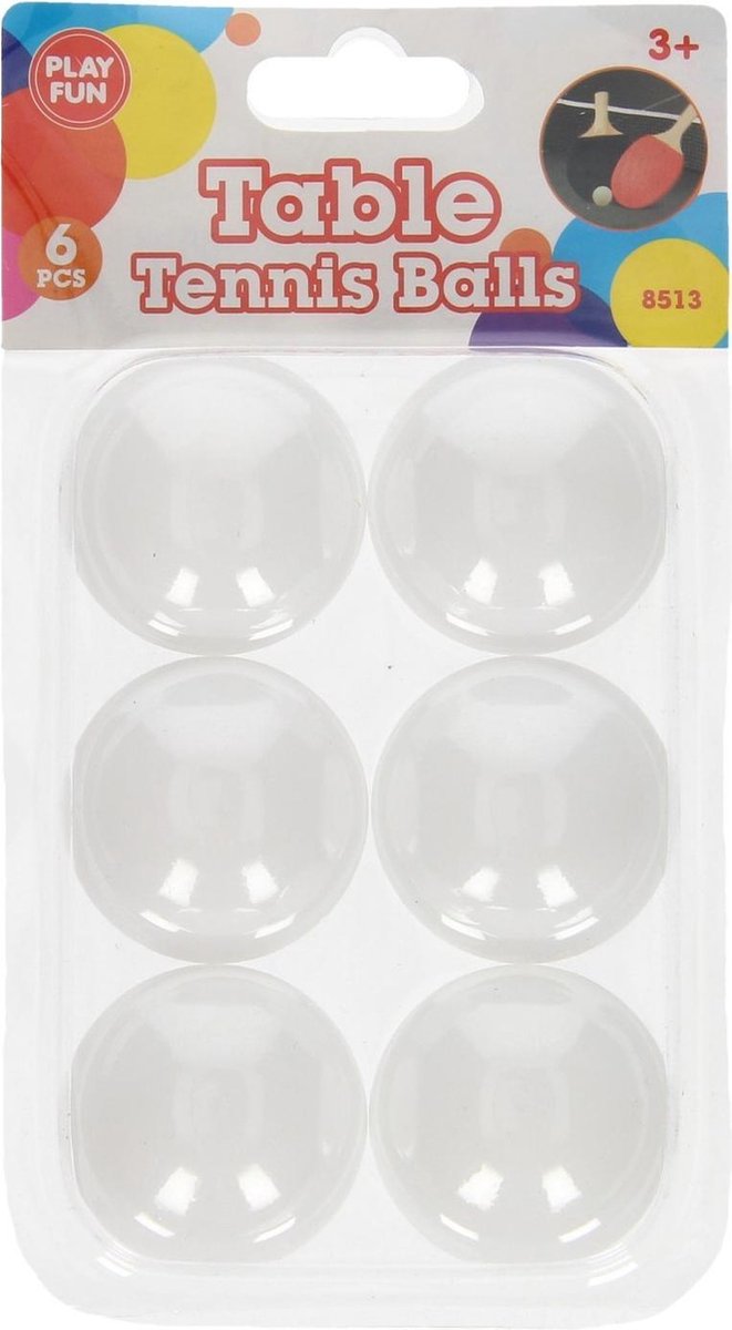 6x stuks Tafeltennis pingpong balletjes 40 mm/4 cm - 6 stuks - Sportief speelgoed - Sporten - Tafeltennissen