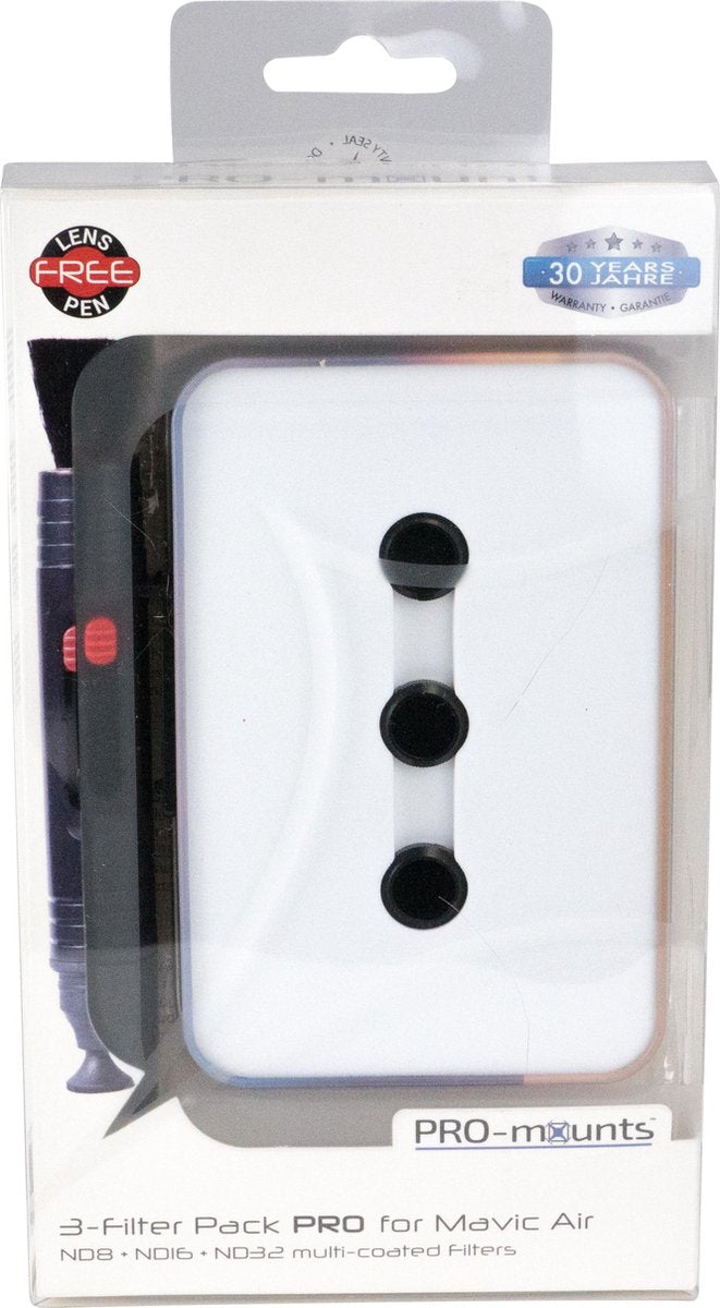 PRO-mounts 3-Filter Pack PRO for Mavic Air (ND8 + ND16 + ND32 Multi Coated)