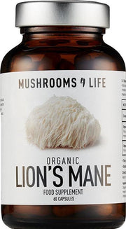 Mushrooms4Life / Lion’s Mane Organische Paddenstoel Biologisch – 60 caps