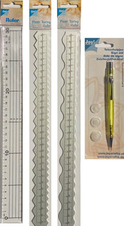 Joy!Crafts / Linialen Set met gratis Tekenhulpje / Scheurliniaal / Vulpotlood.