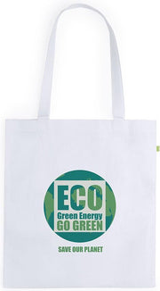 10 stuks Bamboe Tassen Shopper 37x41cm - 105 grams - 100% Bamboe Vezels - met hengsels van 70cm