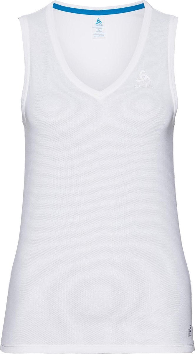 Odlo Active F-Dry Lightsuw Top V-Neck Singlet Sporttop Dames - White