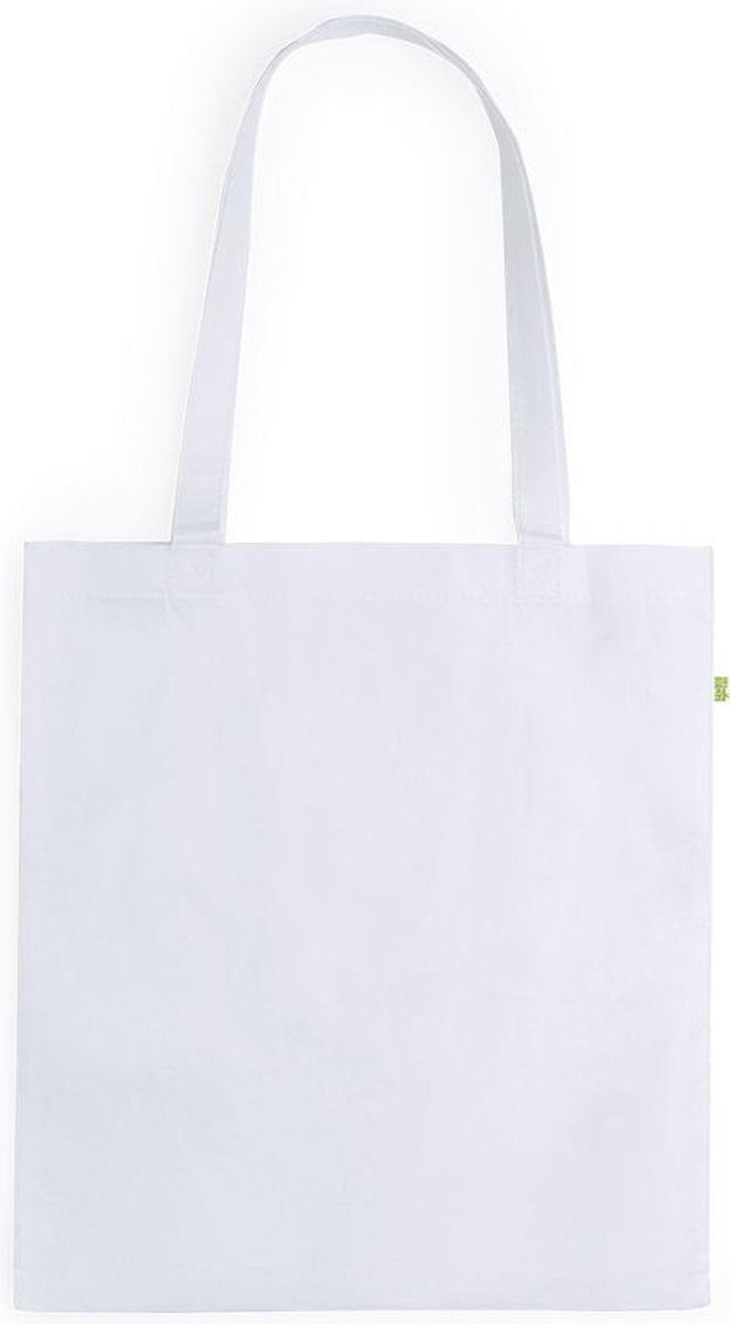 10 stuks Gerecyclede RPET Shoppers 37x41cm Wit