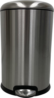 4cookz® Texas pedaal prullenbak 20L mat RVS  - ultra soft-close