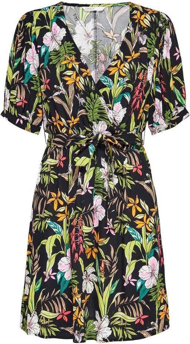Onlmars S/s Wrap Dress Wvn 15226565 Tap Shoe/jungle Flower