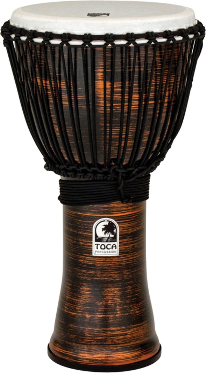 Toca TF2DJ-14SCB Rope Tuned Djembes 14 Spun Copper djembé