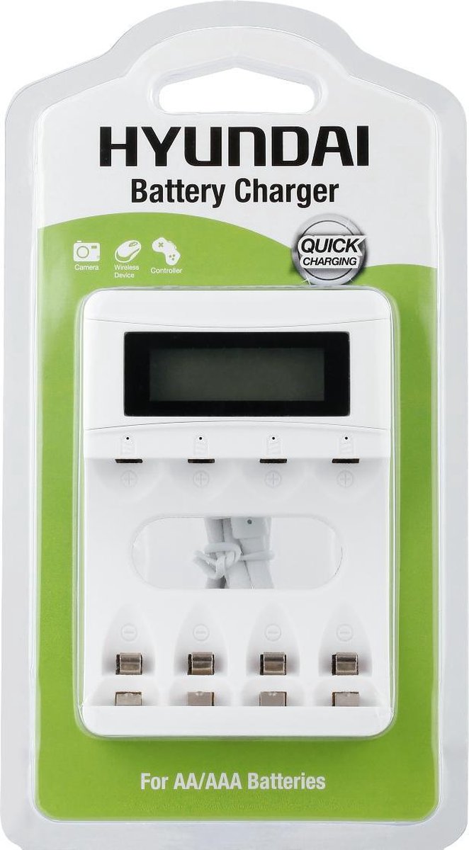 Hyundai - Batterij oplader - Snellader - 4 x AA en AAA