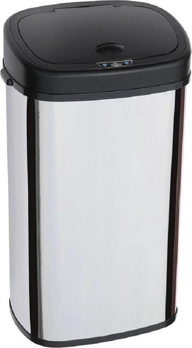 4cookz® Clever Square RVS sensor prullenbak - 58 liter - 40x29x68cm