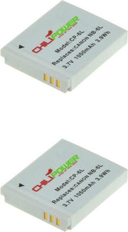 ChiliPower Canon NB-6L camera batterij - 2 stuks verpakking