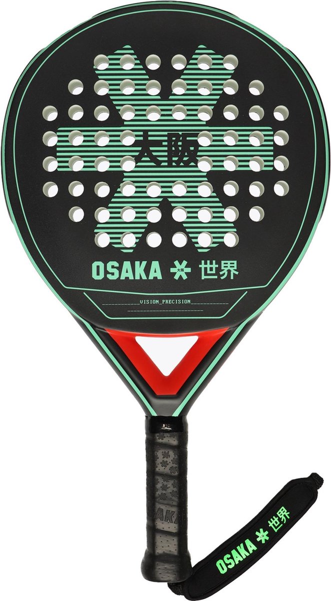 Osaka PadelracketVolwassenen - zwart - groen - rood