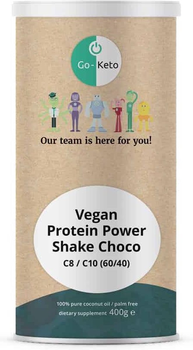 Go Keto Vegan Protein Power Shake Choco C8 / C10 (60/40)