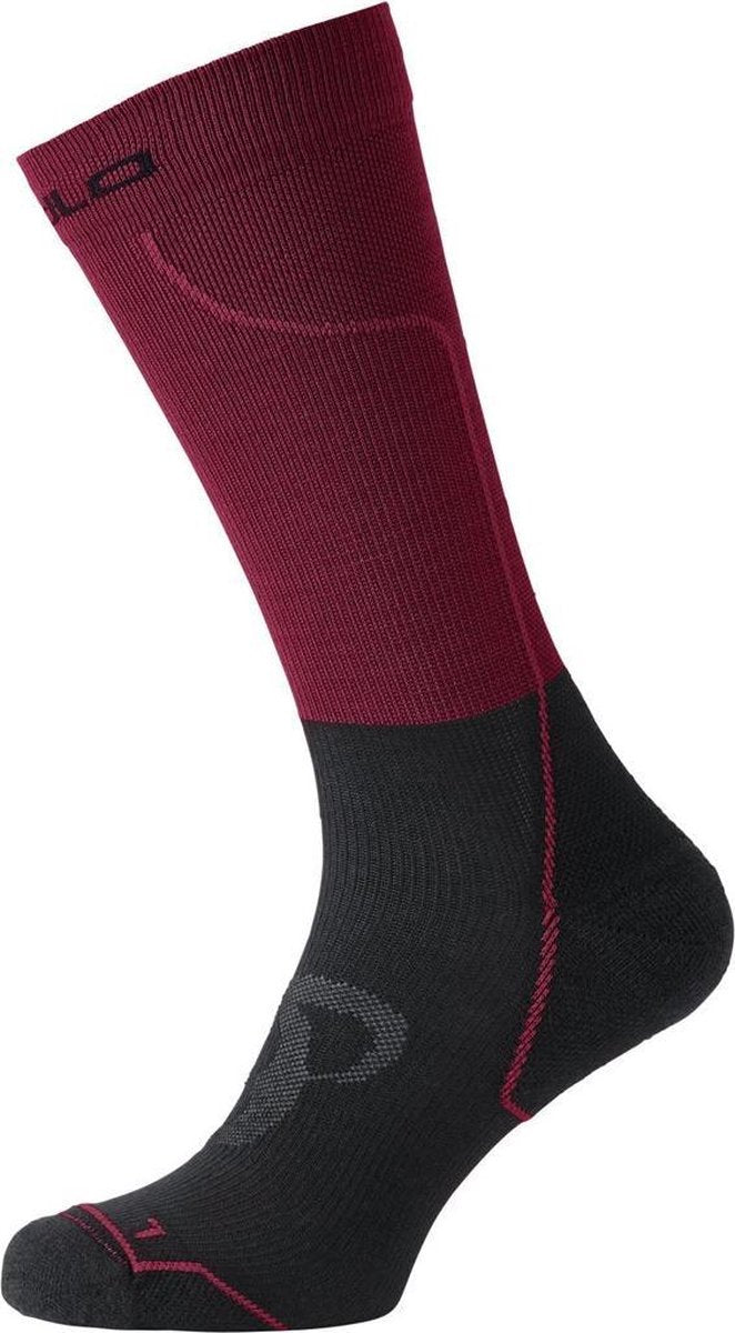 Odlo Socks long CERAMIWARM Rumba Red/Black - Maat 42/44