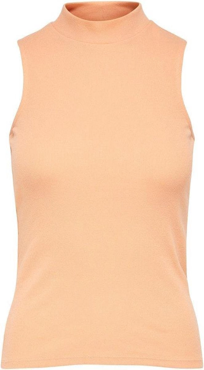 Onlnessa Life S/l Highneck Rib Top Jrs 15227000 Coral Sands