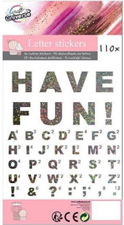 W&o Stickervel Letters 12 X 22 Cm Papier Zilver