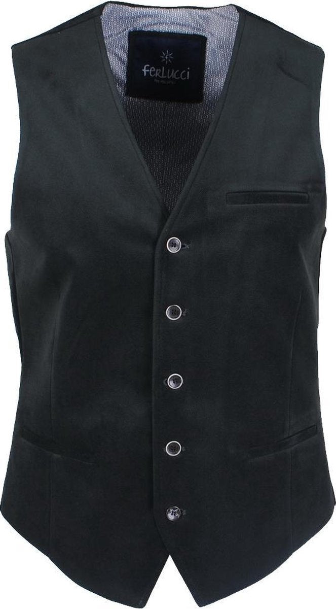 Ferlucci - Heren Gilet - Velours - Groen