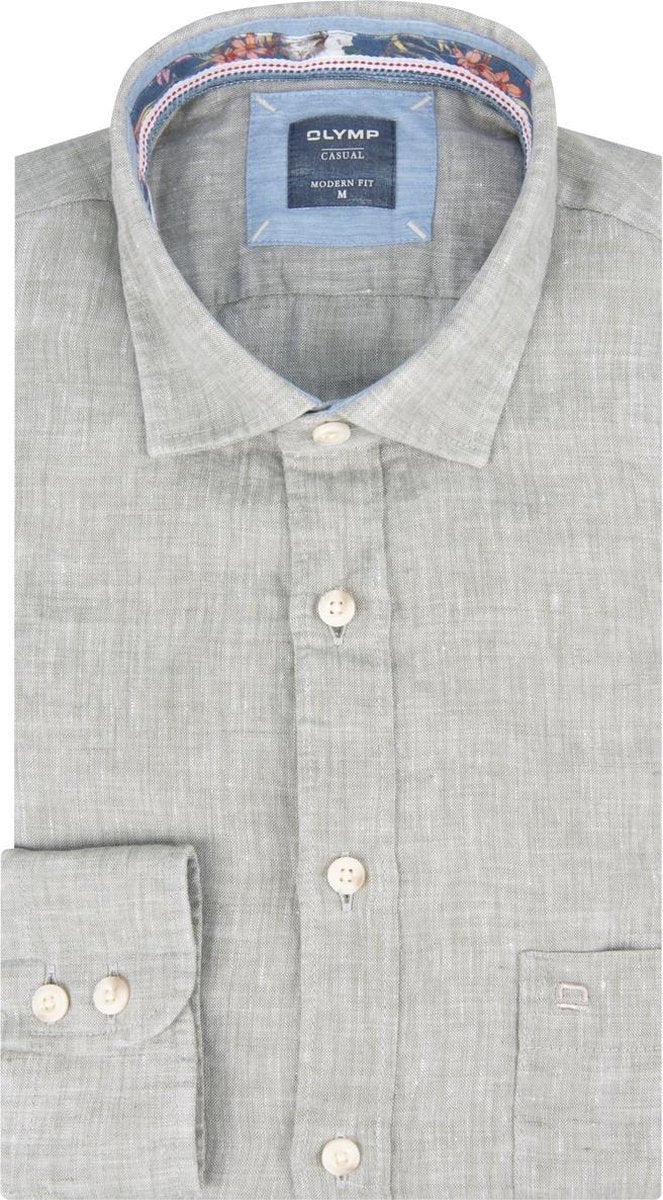 OLYMP Casual Modern Fit Casual Overhemd Heren lange mouw